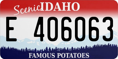 ID license plate E406063