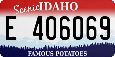 ID license plate E406069