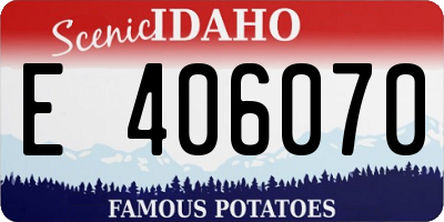 ID license plate E406070
