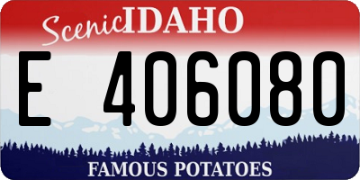ID license plate E406080