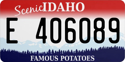 ID license plate E406089