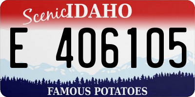 ID license plate E406105