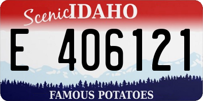ID license plate E406121