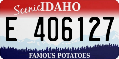 ID license plate E406127