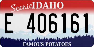 ID license plate E406161