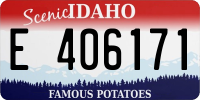 ID license plate E406171