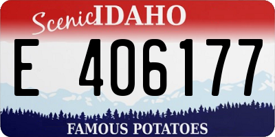ID license plate E406177