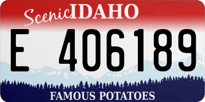 ID license plate E406189
