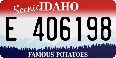 ID license plate E406198
