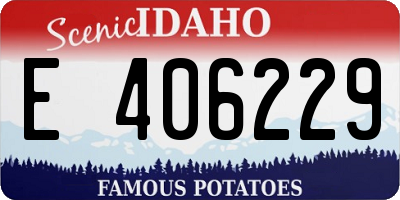 ID license plate E406229