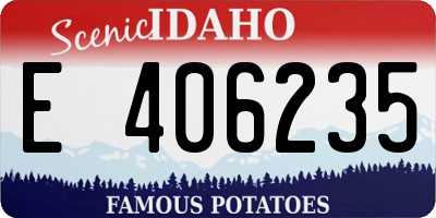 ID license plate E406235