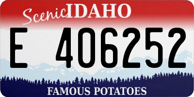 ID license plate E406252