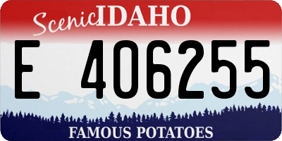 ID license plate E406255