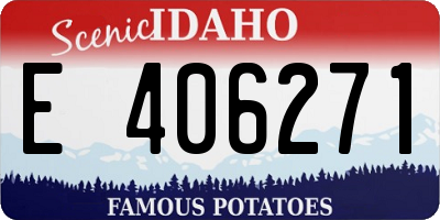 ID license plate E406271