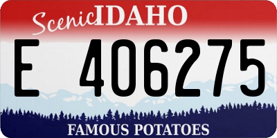 ID license plate E406275