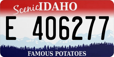 ID license plate E406277