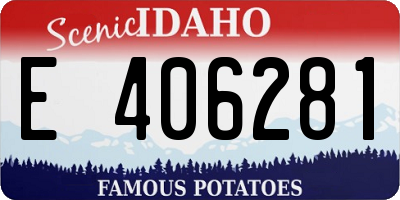 ID license plate E406281
