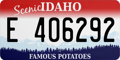 ID license plate E406292