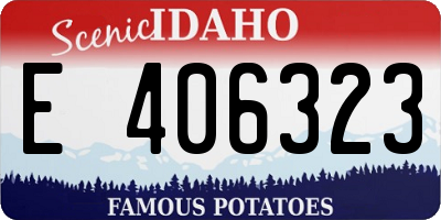 ID license plate E406323