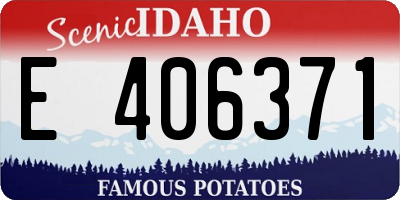 ID license plate E406371