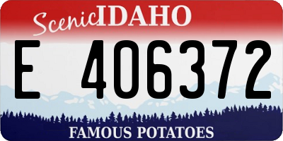 ID license plate E406372