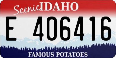 ID license plate E406416