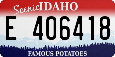 ID license plate E406418