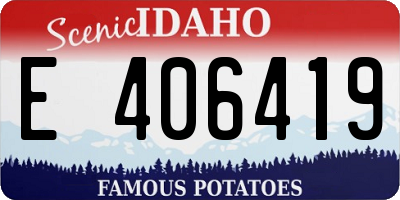 ID license plate E406419