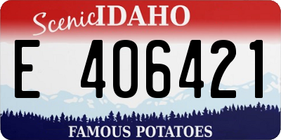 ID license plate E406421