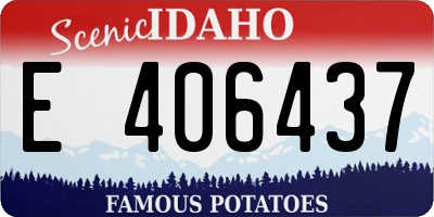 ID license plate E406437