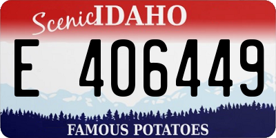 ID license plate E406449