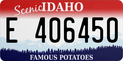 ID license plate E406450
