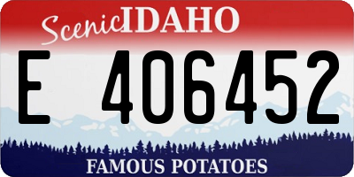 ID license plate E406452