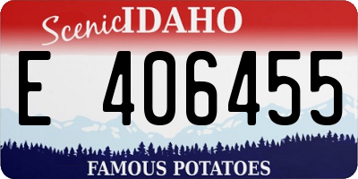 ID license plate E406455