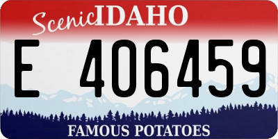 ID license plate E406459
