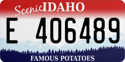 ID license plate E406489