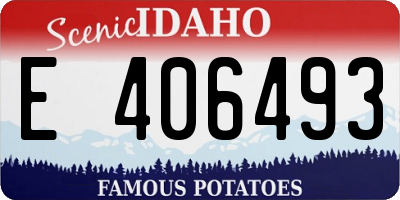 ID license plate E406493