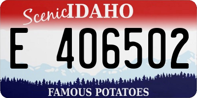 ID license plate E406502
