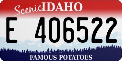 ID license plate E406522