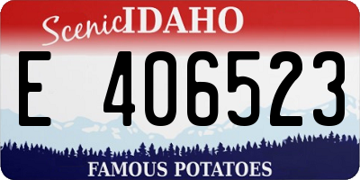 ID license plate E406523