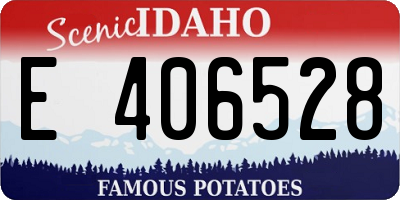ID license plate E406528