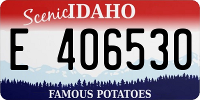 ID license plate E406530