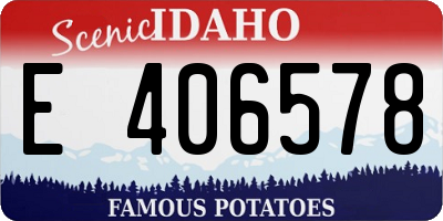ID license plate E406578