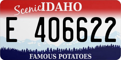 ID license plate E406622