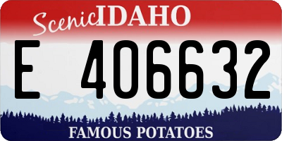 ID license plate E406632