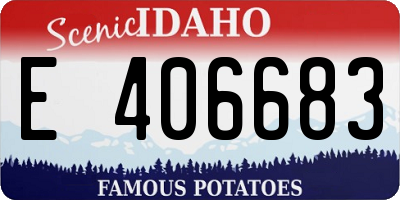ID license plate E406683