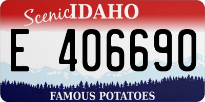 ID license plate E406690