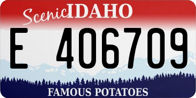 ID license plate E406709