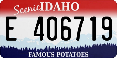 ID license plate E406719