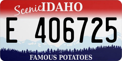 ID license plate E406725